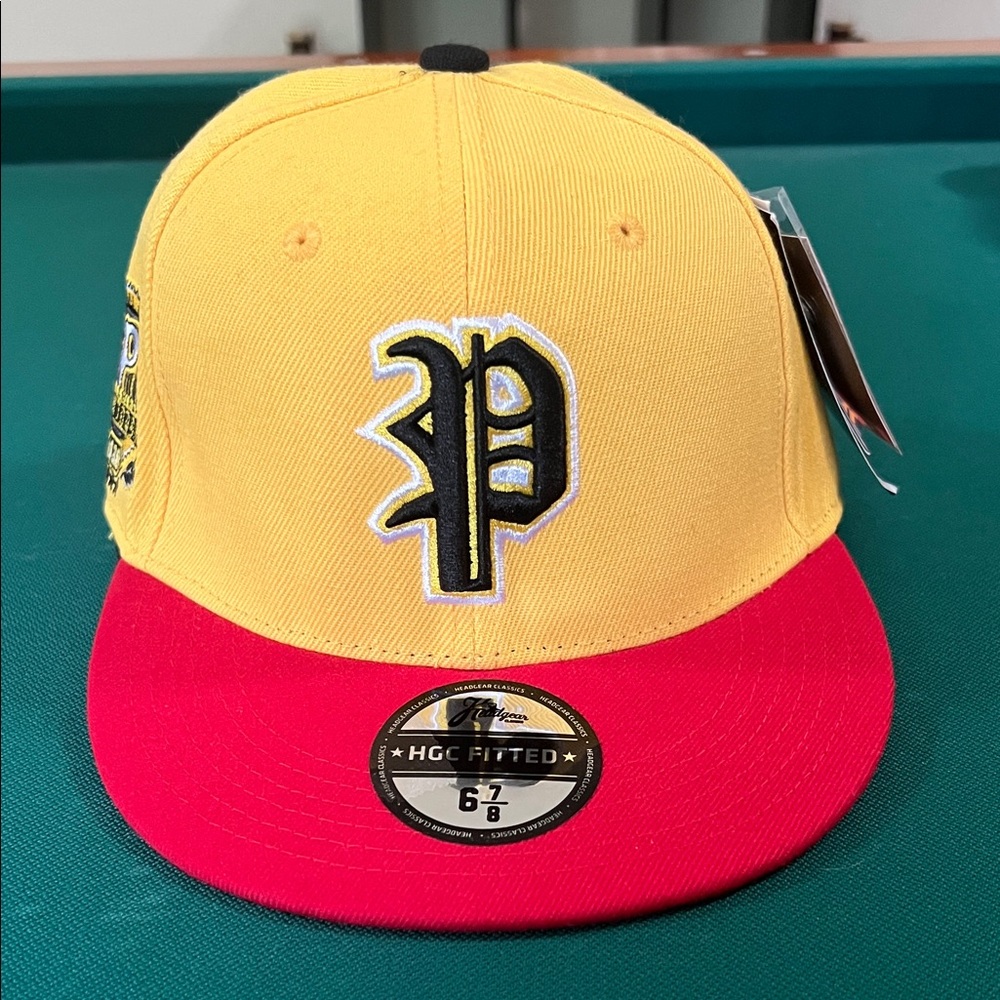 Kids Yellow & Red Baseball Cap Pittsburgh Crawford with hat pin